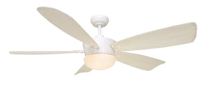 60" Saratoga Ceiling Fan with light (White) 00886