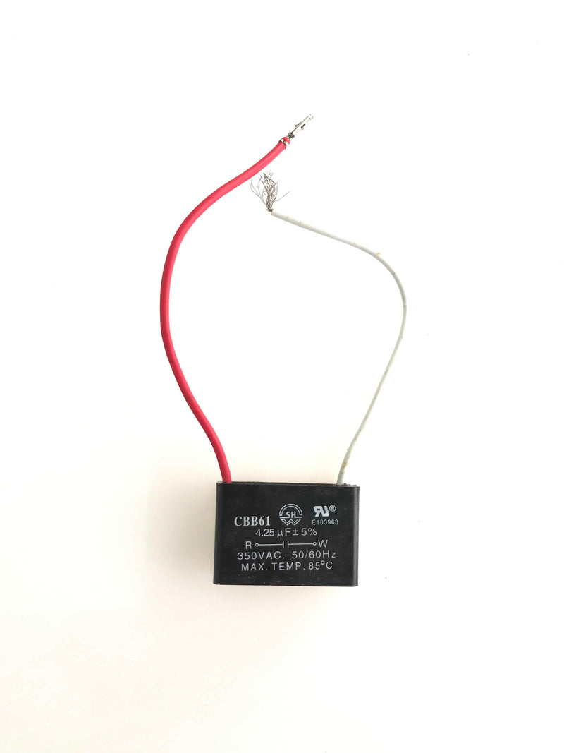 CBB61 Ceiling Fan Capacitor 5uF 2-Wire – Works With 400V/350V/300V/250VAC, 50/60Hz, Pack Of 2