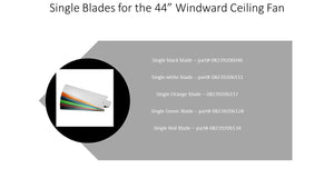 44" Windward Single Blade - (White)